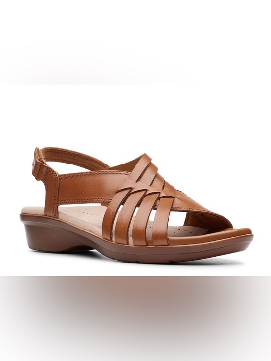 Clarks Shoes - Clarks Loomis Cassey Tan Leather Comfort Sandals Women’s 7M NEW